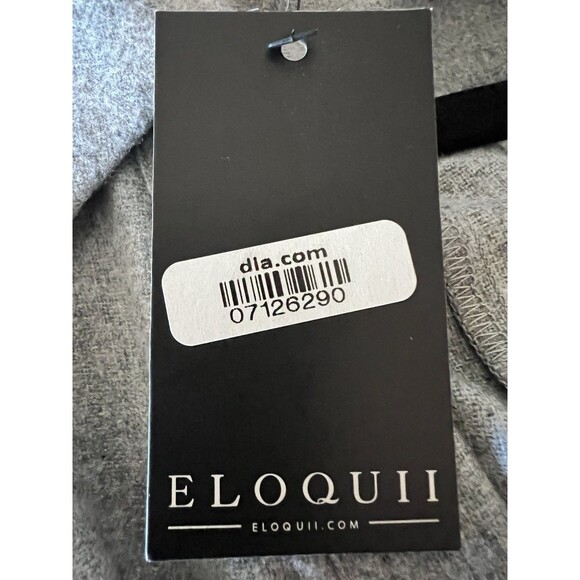 NWT Eloquii Wrap Waist Shirtdress Gray Size 16 Belted Button Front Midi - Picture 15 of 16